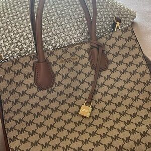 Michael Kors Brown Monogram Tote Bag